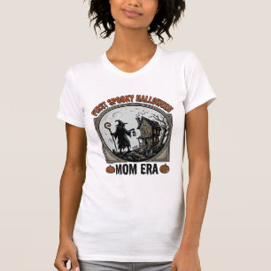 Camiseta Primeira Mãe de Halloween Gravura Vintage Bruxa As