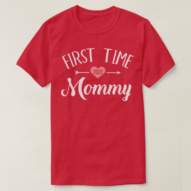 Camiseta Primeira mamãe 2023 para nova mãe (Frente do Design)