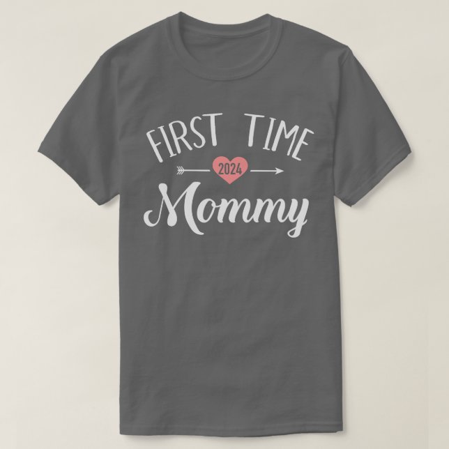 Camiseta Primeira mamãe 2024 para nova mãe (Frente do Design)