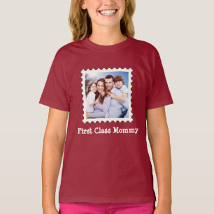 Camiseta Primeira Mamãe Melhor Foto do Quadrado da Mãe