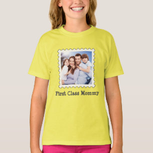 Camiseta Primeira Mamãe Melhor Foto do Quadrado da Mãe