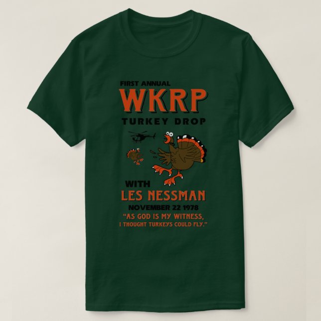 Camiseta Primeira queda anual do WKRP na Turquia (Frente do Design)