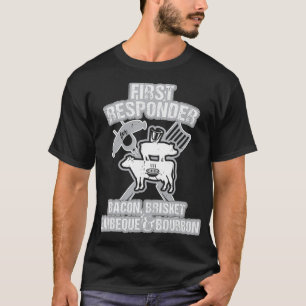 Camiseta Primeira Resposta para Bacon Brisket Barbeque e