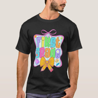 Camiseta Primeira Série Volta às Aulas Coquette Laço Profes