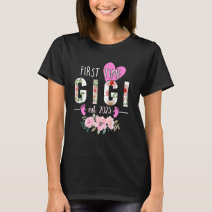 Camiseta Primeira Vez Gigi Est. 2025 Promovido A Nova Avó