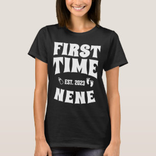 Camiseta Primeira Vez Nene Est 2023 Nascimento Gravidez Beb
