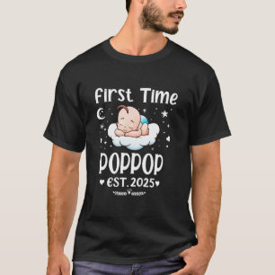 Camiseta Primeira vez Poppop EST 2025 Bonita Mãe de Pai