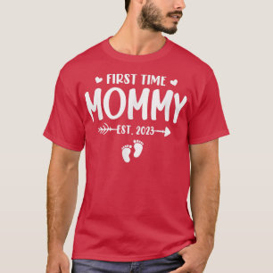 Camiseta Primeira Vez Que A Mamãe De 2023 Logo Será Mãe Sex