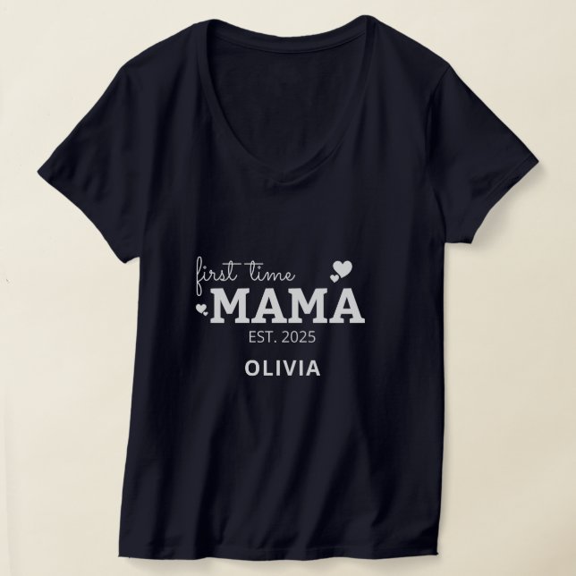 Camiseta primeira vez que mamãe espera presente de dia de a (Postura )
