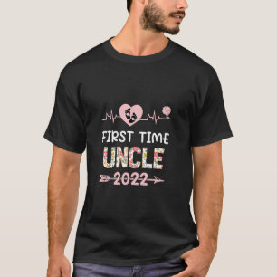 Camiseta Primeira Vez Tio 2022 Novo papai Engraçado Promovi