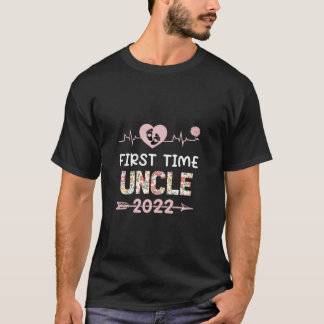 Camiseta Primeira Vez Tio 2022 Novo papai Engraçado Promovi