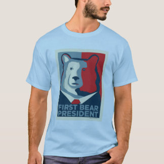 Camiseta Primeiramente presidente Homens T-shirt do urso