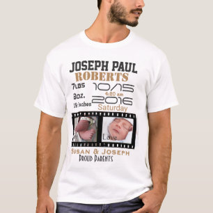 Camiseta Primeiras Fotos Faixa de Filme Personalizado Bebê
