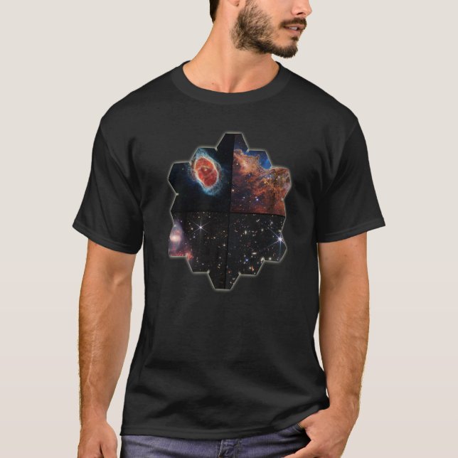 Camiseta Primeiras quatro imagens da galáxia nebulosa da Te (Frente)