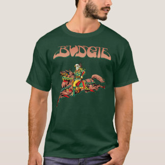 Camiseta Primeiro álbum da banda Budgie 1971 amigos família