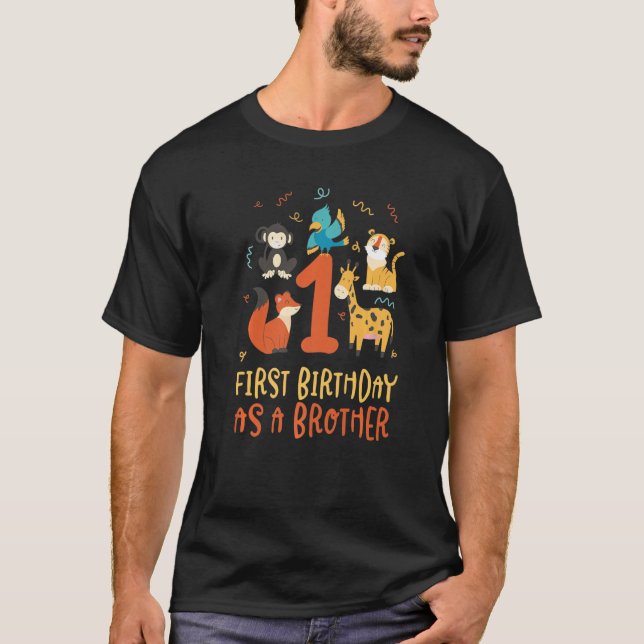 Camiseta Primeiro Aniversário Como Irmão Gravidez Diga (Frente)