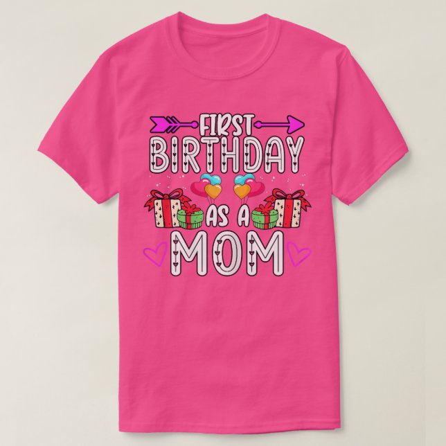 Camiseta Primeiro Aniversário como Mãe Maternidade - Revela (Frente do Design)