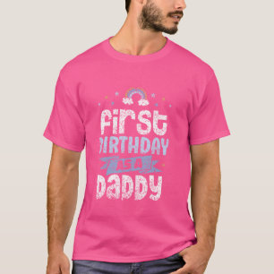 Camiseta Primeiro Aniversário Como Pai Pai Festa Padre Birt