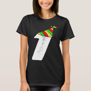 Camiseta primeiro aniversario da Menina de 1 Ano com Pequen