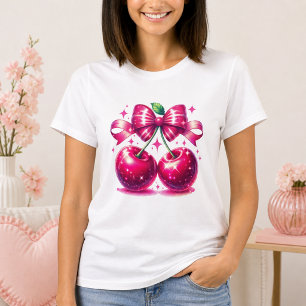 Camiseta Primeiro aniversario de Cherry Coquette Watercolor