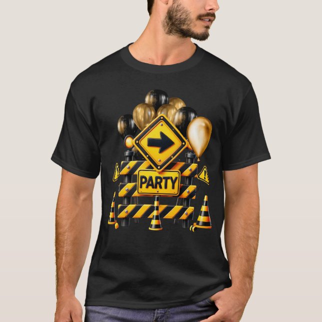 Camiseta Primeiro aniversario de construção com tema Balão (Frente)