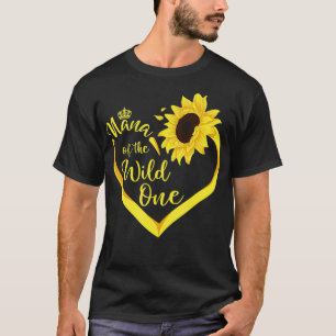 Camiseta Primeiro aniversario de girassol Nana da Selvagem