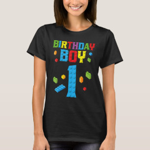 Camiseta Primeiro aniversario do Master Builder Boy 1 One Y