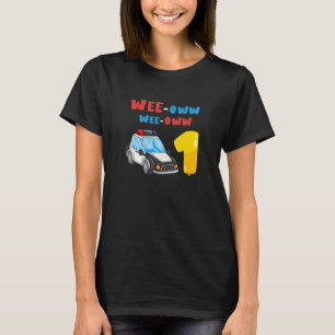 Camiseta Primeiro aniversario Infantil Toddler Policial Car