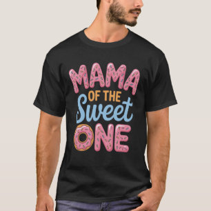 Camiseta Primeiro Aniversário Mamãe do Doce Um Donut Famíli
