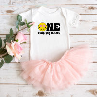 Camiseta Primeiro Aniversário Um Bebê Feliz