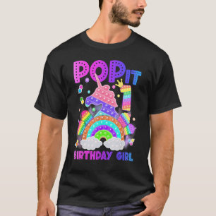 Camiseta primeiro aniversario Unicorn Fidget Pop It Birthda