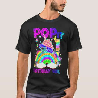 Camiseta primeiro aniversario Unicorn Fidget Pop It Birthda