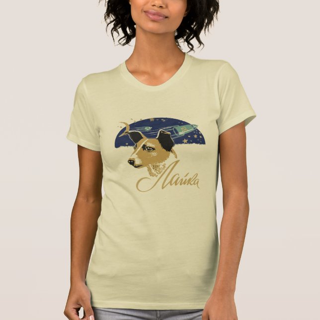 Camiseta Primeiro cão de Laika no espaço (Frente)