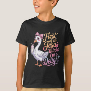 Camiseta Primeiro De Jesus Acha Um Delícia Meme De Ganso En