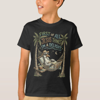 Camiseta Primeiro De Jesus Acha Um Design De Ganso Encantad