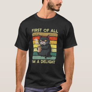 Camiseta Primeiro de tudo, eu sou um delicioso Cof de Gato