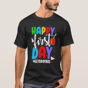 Camiseta Primeiro Dia Crianças Professores De Volta Aos Pro