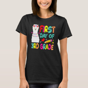 Camiseta Primeiro Dia Da 3ª Série Professor Lhama Fofa De V