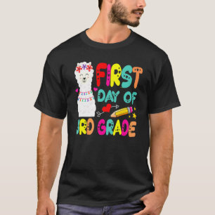 Camiseta Primeiro Dia Da 3ª Série Professor Llama Fofo De V