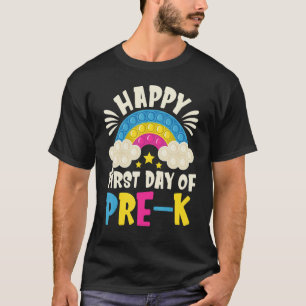 Camiseta Primeiro Dia Da Classe Pré K De Volta À Pop Da Esc