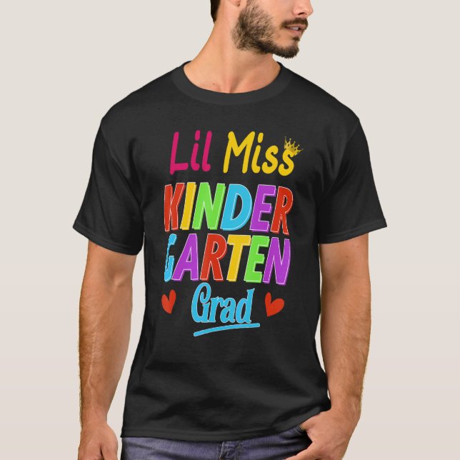 Camiseta Primeiro Dia Da Escola Lil Miss Jardim De Infância (Frente)