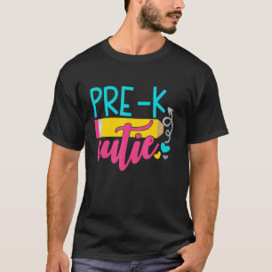 Camiseta Primeiro Dia Da Escola Pré K Professores Cutie Est