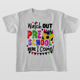 Camiseta Primeiro Dia da Pré-Escola Atenção