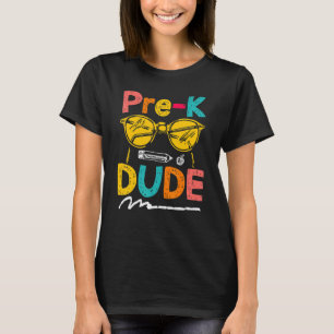 Camiseta Primeiro Dia Da Pré-Escola Pré-K Dude Professora F
