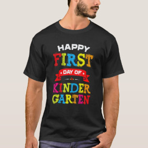 Camiseta Primeiro Dia Da Pré-Escola Professor Alunos De Vol