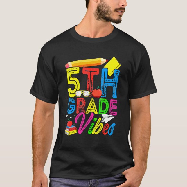 Camiseta Primeiro Dia De 5 Da Escola Vento De Volta À Escol (Frente)
