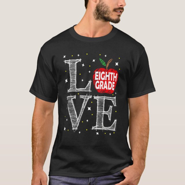 Camiseta Primeiro Dia De Amar Oitavo Ano De Volta À Escola (Frente)