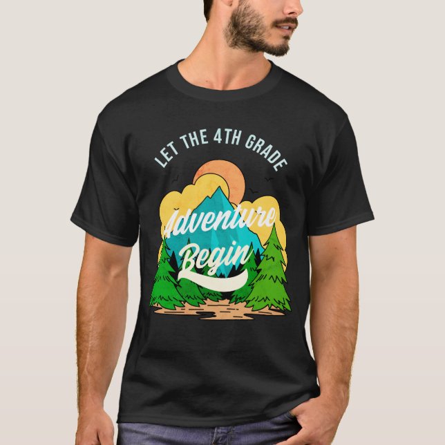 Camiseta Primeiro Dia De Aula 4ª Série Agradecimento ao Pro (Frente)