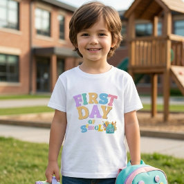 Camiseta Primeiro Dia de Aula Colorido K Diversão Volta às