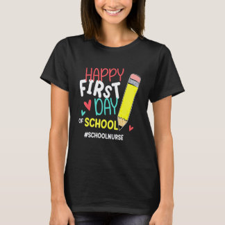 Camiseta Primeiro Dia De Aula Enfermeira Da Escola De Volta